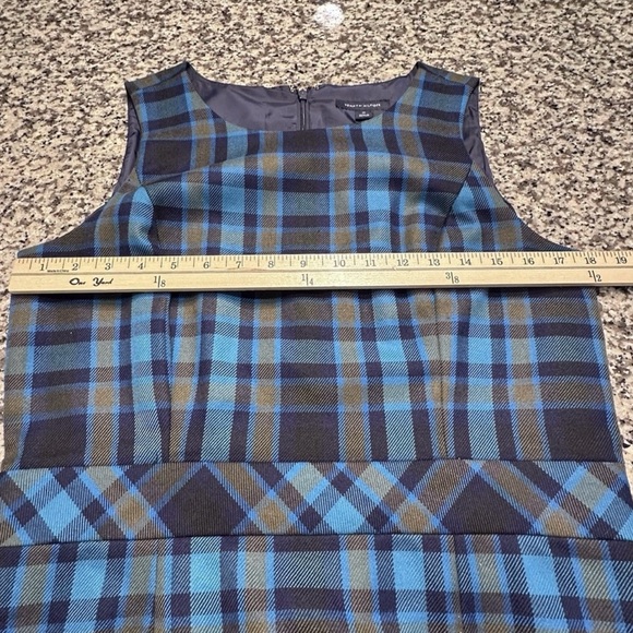 💙Tommy Hilfiger Navy and Blue Plaid Midi Dress - Picture 11 of 14